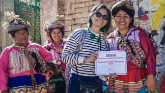 PeiYao Chen, President and CEO of Global Fund for Women, and grantee partners in Peru