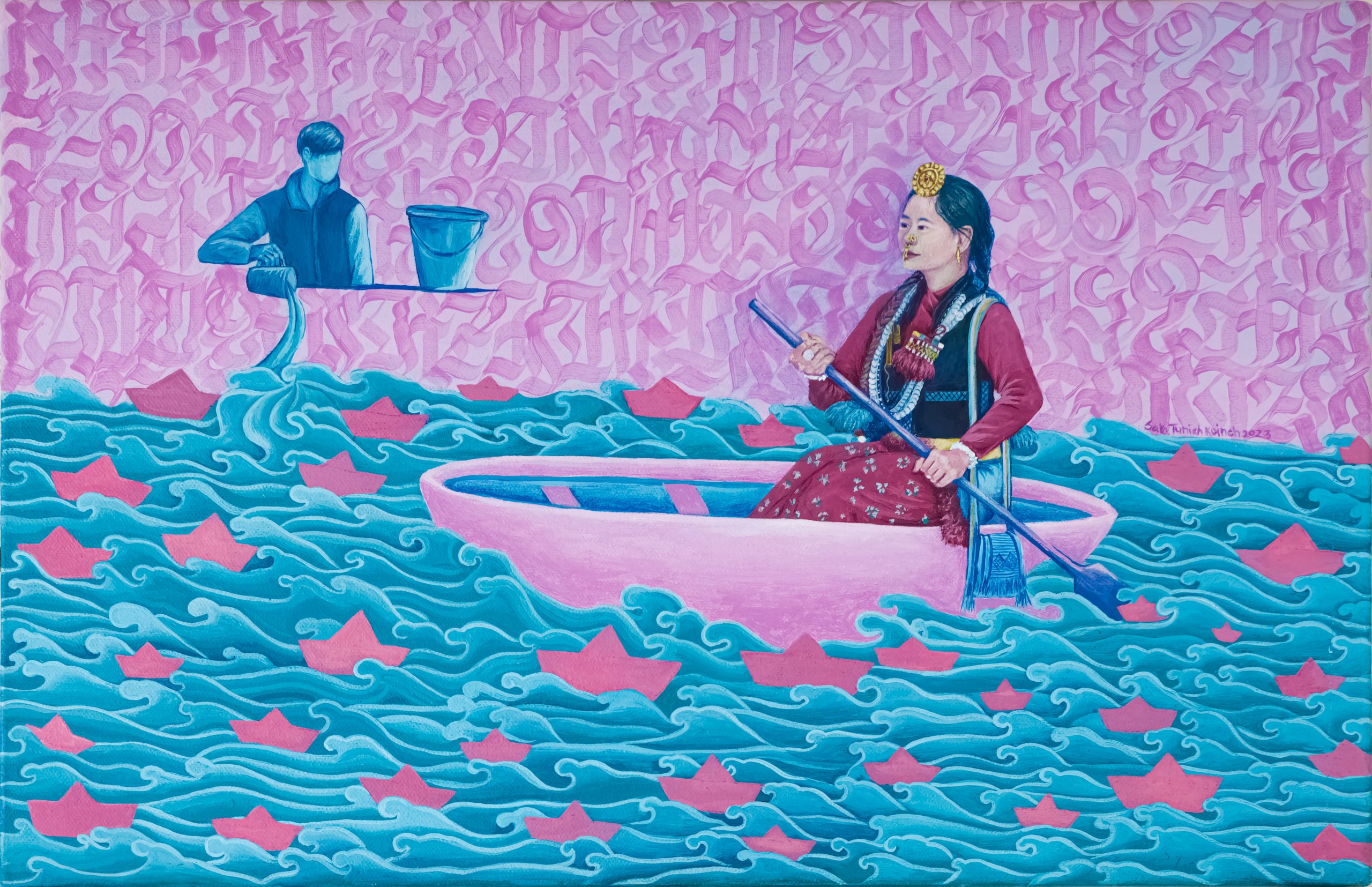 This is a series of satirical works is satire on capitalism and
consumerism. Pieces draw inspiration from pop culture, exploring how time has
influenced traditions. 2021.