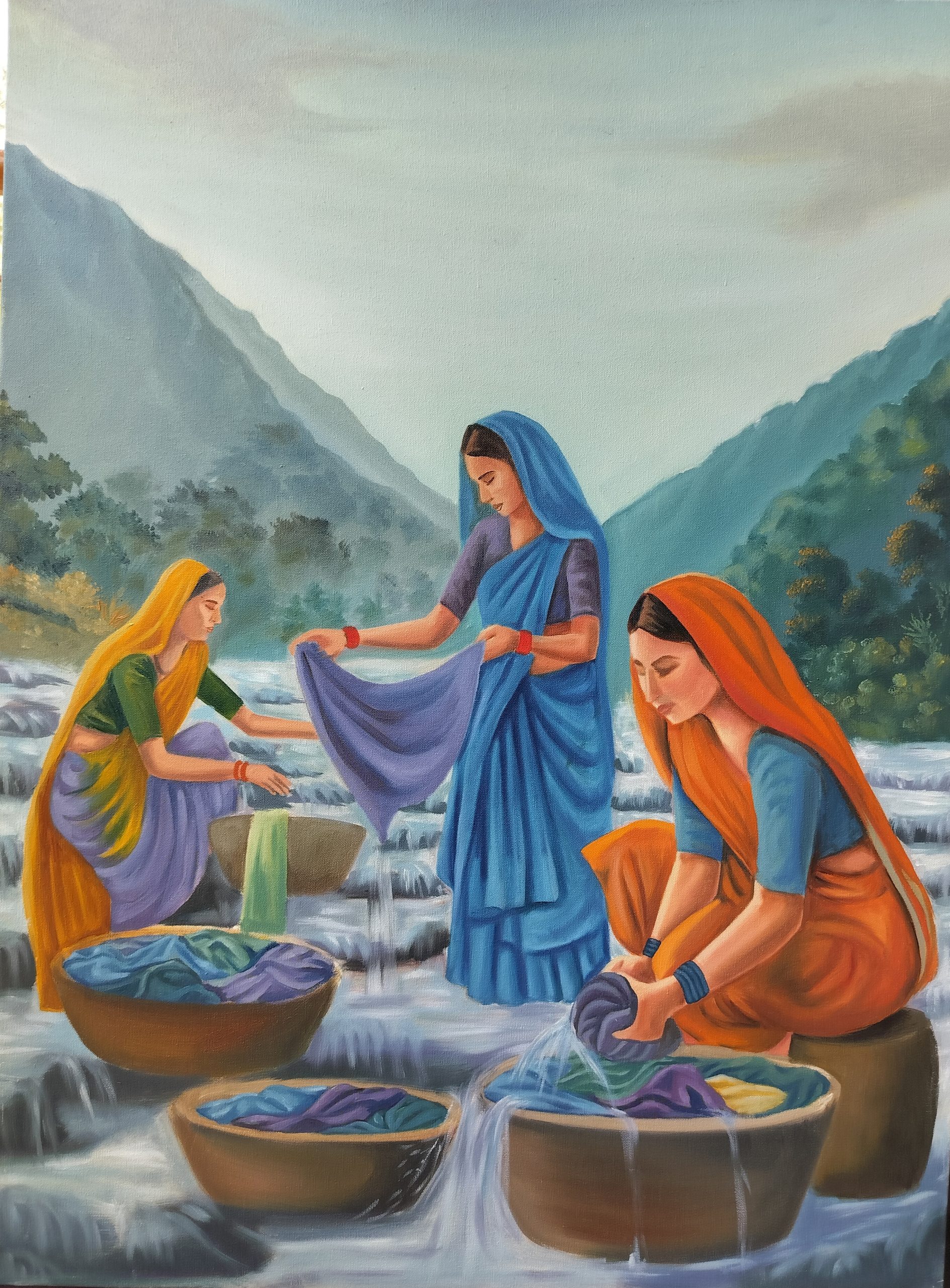"Shakti" - The art depicts the power of togetherness, belonging for Indian women.